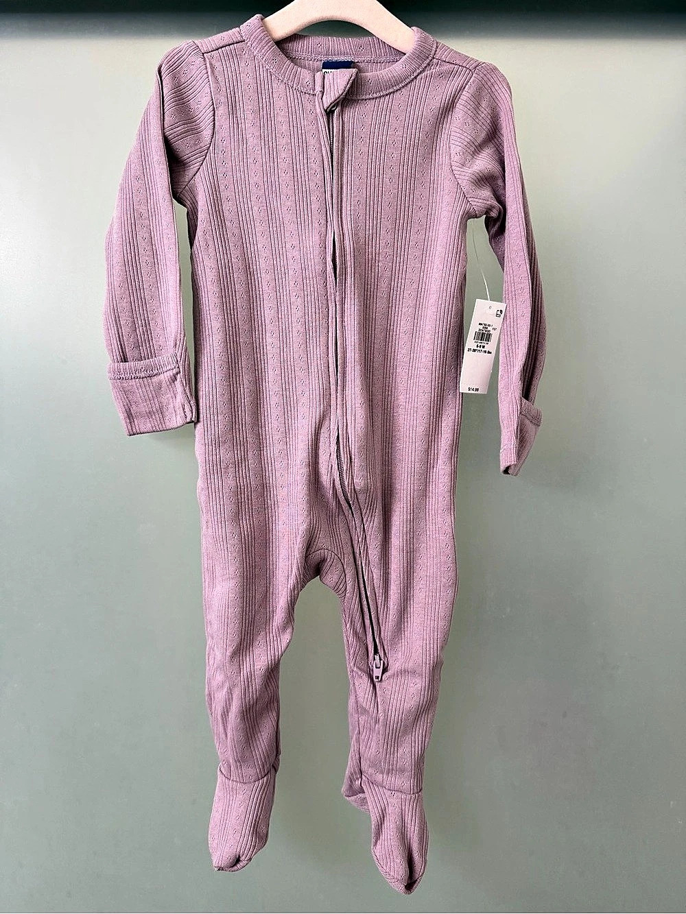 Old Navy 2-Way-Zip Sleep & Play Footed One-Piece for Baby Lavender 6-9M